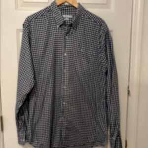 Southern Tide Navy Checkered Button Down Shirt